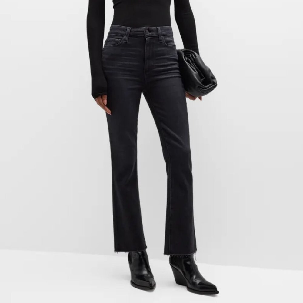 PAIGE Black Flare & Wide Leg Jeans